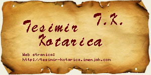 Tešimir Kotarica vizit kartica